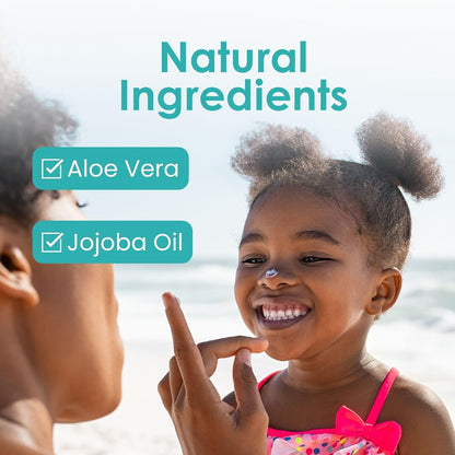 Easy on Mineral Sunscreen SPF 50 - All Natural Kids & Baby Sunscreen for Face & Body, Non-Toxic Zinc Oxide Sunblock Protection for Sensitive Skin, Unscented, FSA Eligible, Travel Size 3.4Oz