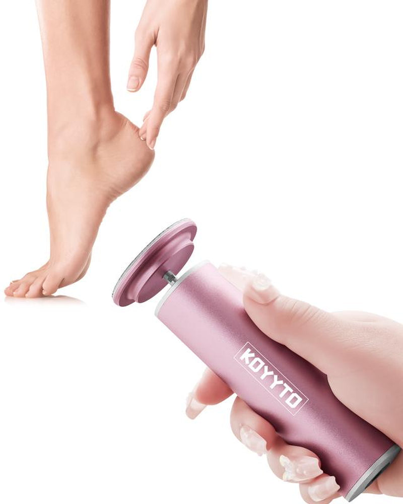 KOYYTO Electric Foot File 600 RPM Motor 360-Degree Rotation Aluminum Alloy Cuticle Remover for Home & Nail Salon Gentle Plug-In Tool Footcallusremover Nail Drill
