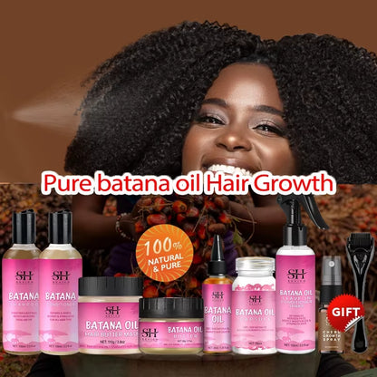 Fast Hair Growth Set Batana Oil Traction Alopecia Hair Mask anti Break Loss Hair Growth Oil Baldness Treatment Chebe Hair Oil