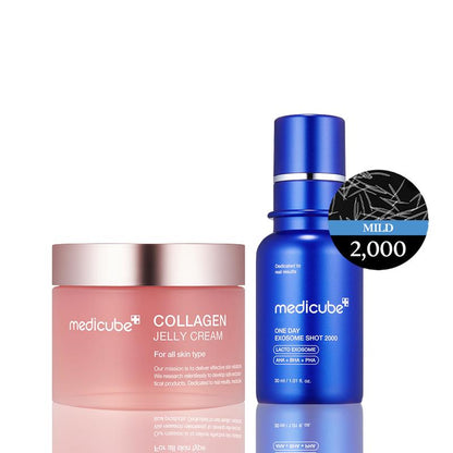 [Medicube] Korean Home Aesthetic Duo L Experience Glass Glow Facial Effect Facial Skincare Set