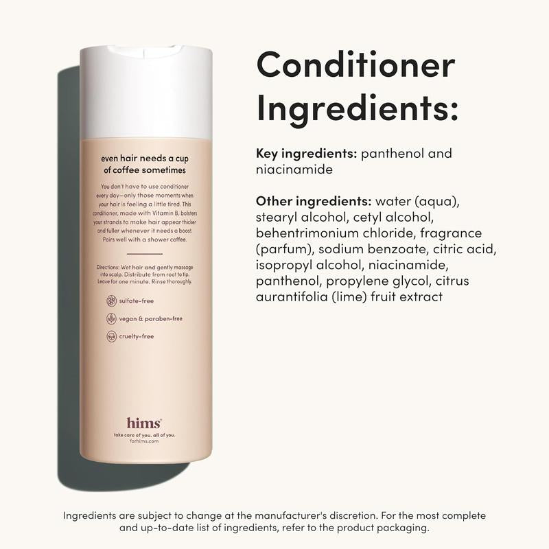 Revitalize Your Hair with Hims Thick Fix Shampoo and Conditioner Set for Men - Boost Thickness, Moisture, and Reduce Shedding - Color Safe Formula - 2 Pack, 6.4Oz