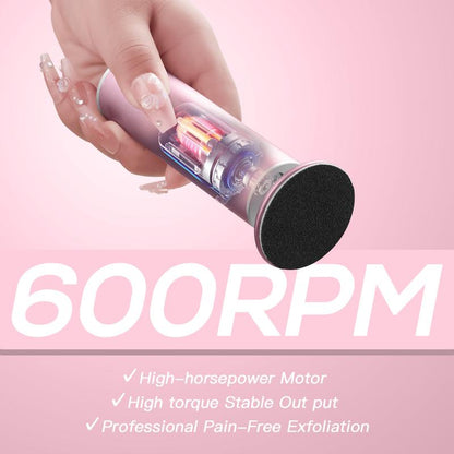 KOYYTO Electric Foot File 600 RPM Motor 360-Degree Rotation Aluminum Alloy Cuticle Remover for Home & Nail Salon Gentle Plug-In Tool Footcallusremover Nail Drill