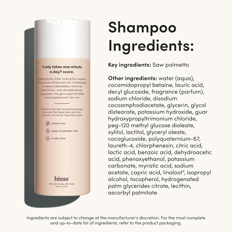 Revitalize Your Hair with Hims Thick Fix Shampoo and Conditioner Set for Men - Boost Thickness, Moisture, and Reduce Shedding - Color Safe Formula - 2 Pack, 6.4Oz