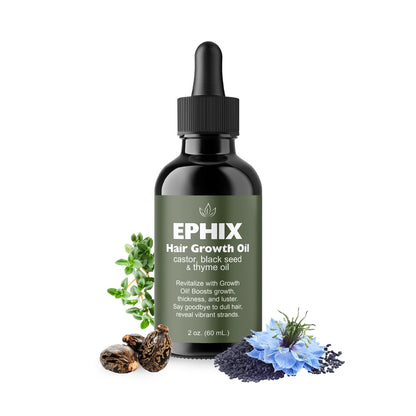Hair Growth Oil with Castor, Black Seed, and Thyme Oil