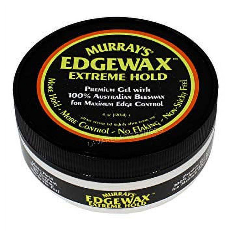 Murrays Edge Wax for Maximum Edge Control Hair Gel, Extreme Hold, 4 Oz, 2 Pack