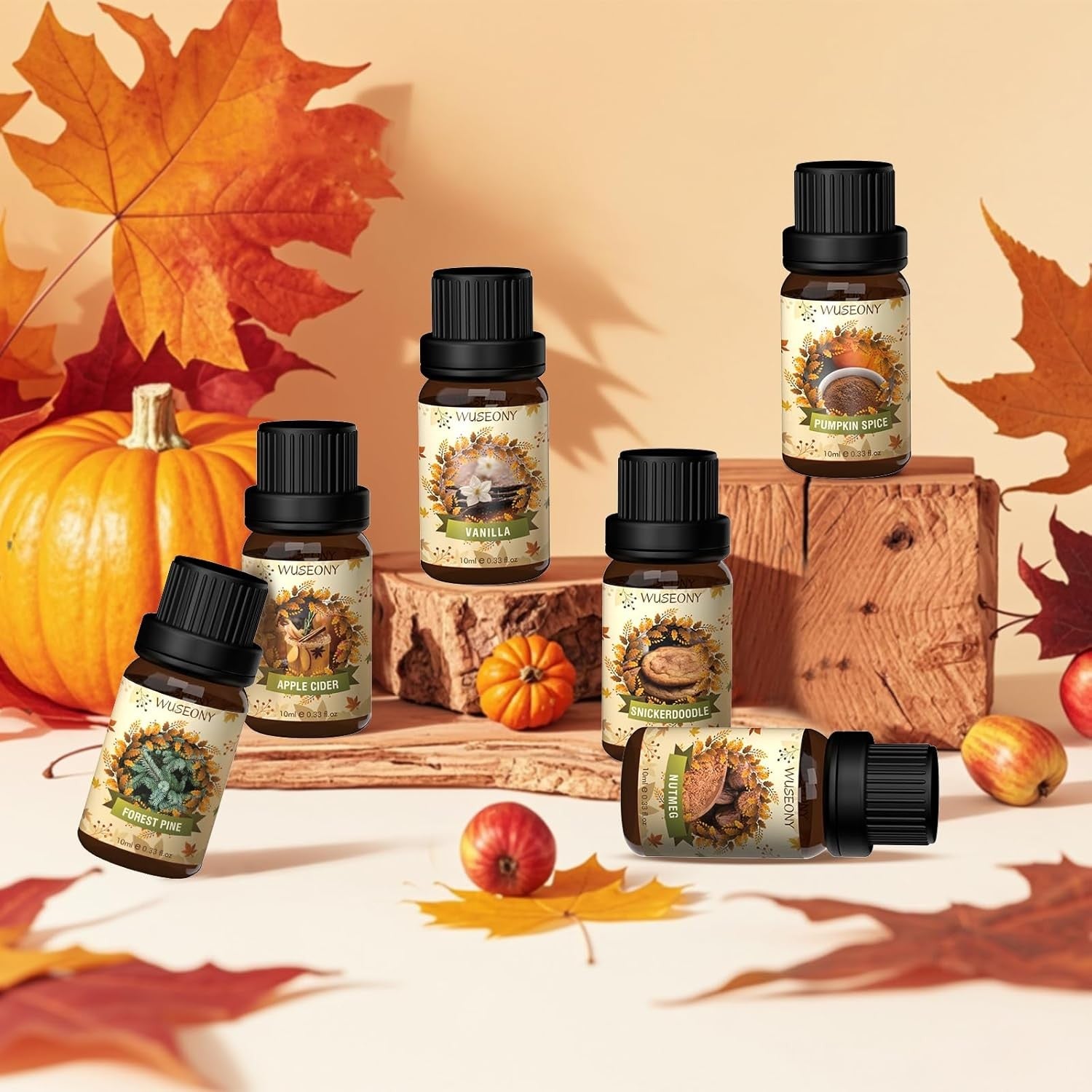 Fall Essential Oil for Diffusers, Autumn Fragrance Oil Set, Aromatherapy Oils Gi