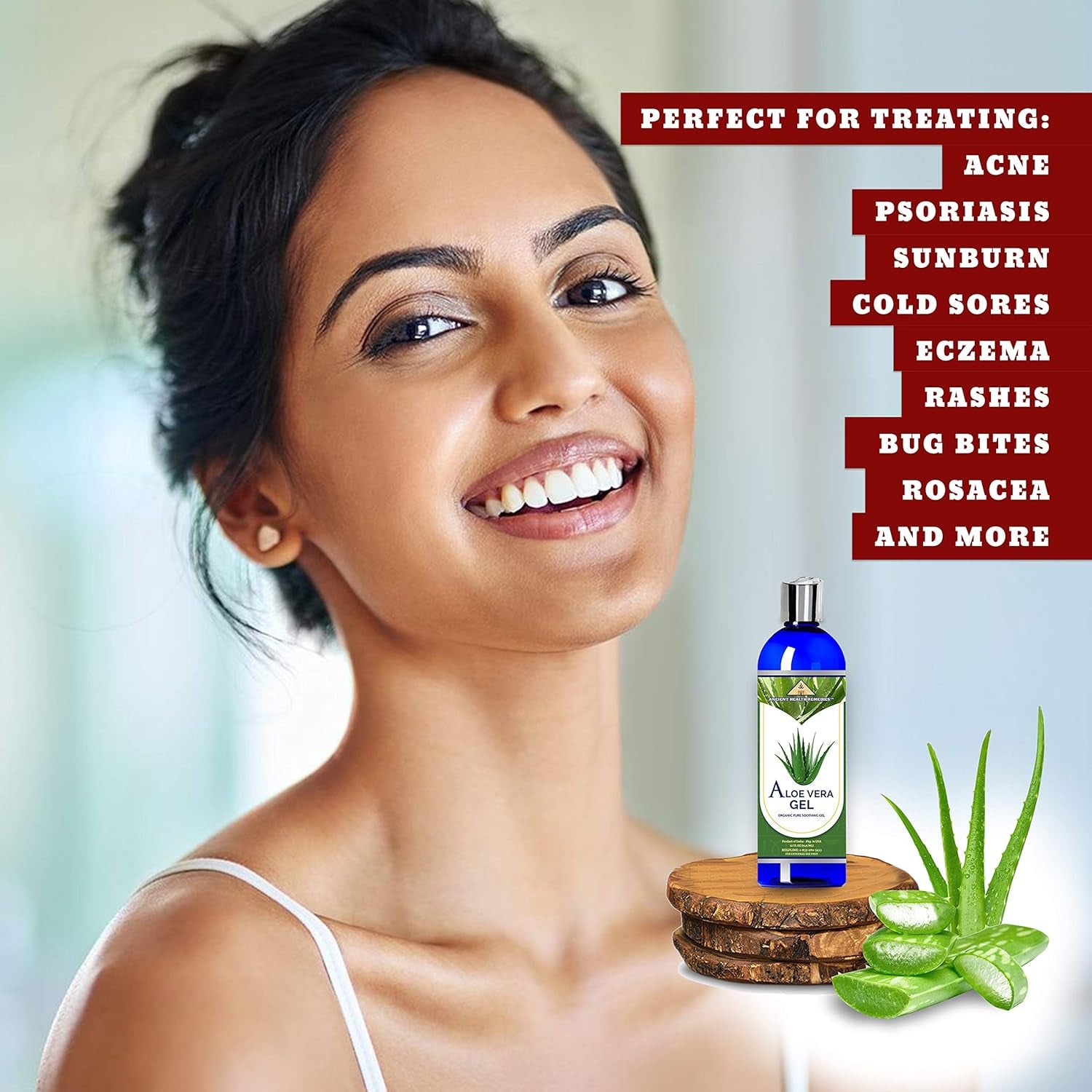 Organic Unrefined Cold Pressed PURE ALOE GEL, Bulk Wholesale Beauty, Skin Care, Moisturizing DIY GEL for DYI Skin Products (INDIA) (32 Oz)