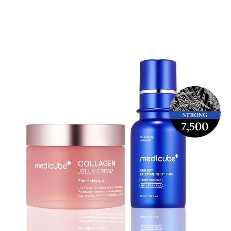 [Medicube] Korean Home Aesthetic Duo L Experience Glass Glow Facial Effect Facial Skincare Set