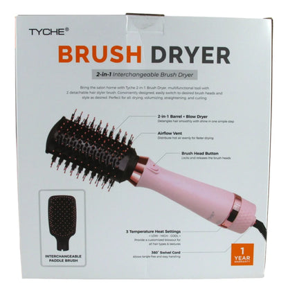 Brush Dryer 2-In-1 Interchangeable Pink