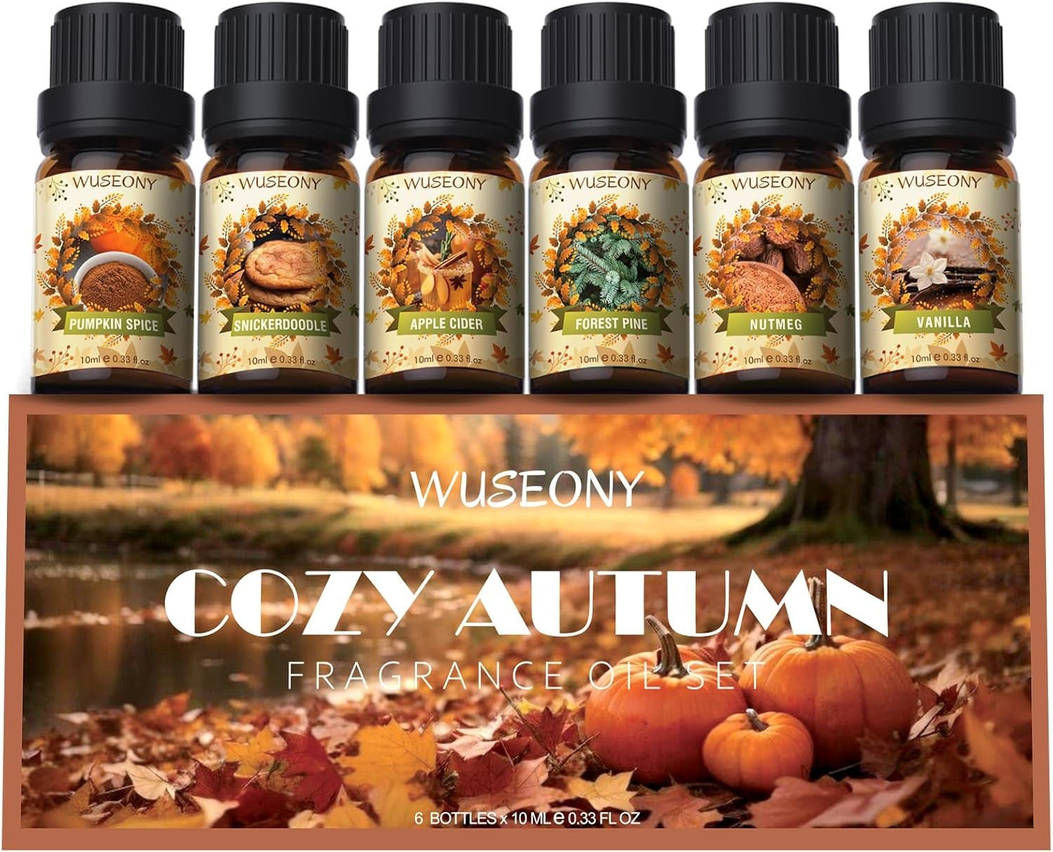 Fall Essential Oil for Diffusers, Autumn Fragrance Oil Set, Aromatherapy Oils Gi