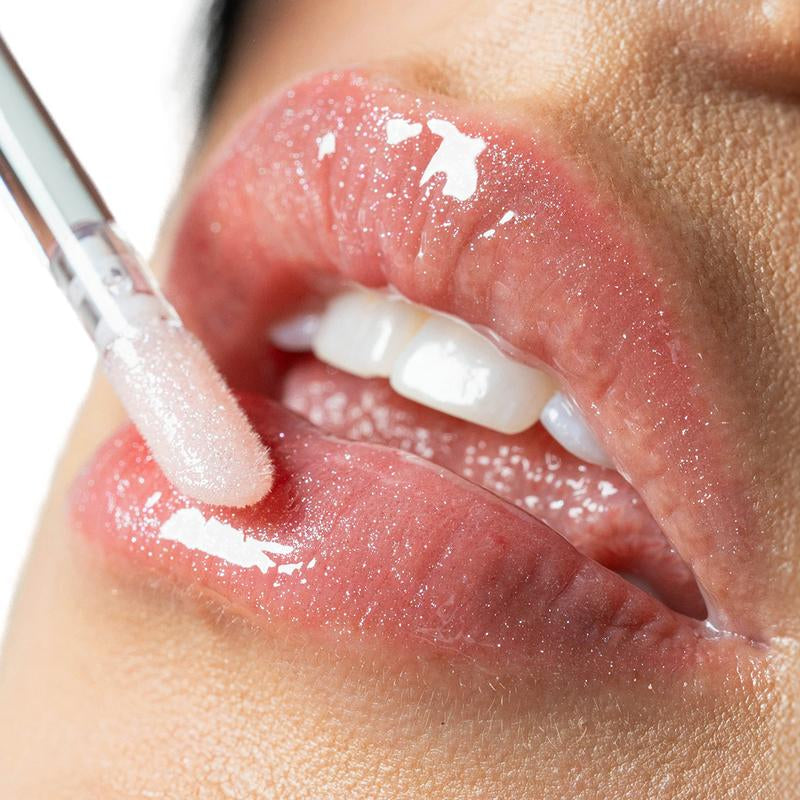 Palladio Lip Glaze Serum, Hydrating Lip Gloss with Peptides & Hyaluronic Acid for Plump, Smooth, and Nourished Lips – Vegan, High-Shine, Non-Sticky Finish