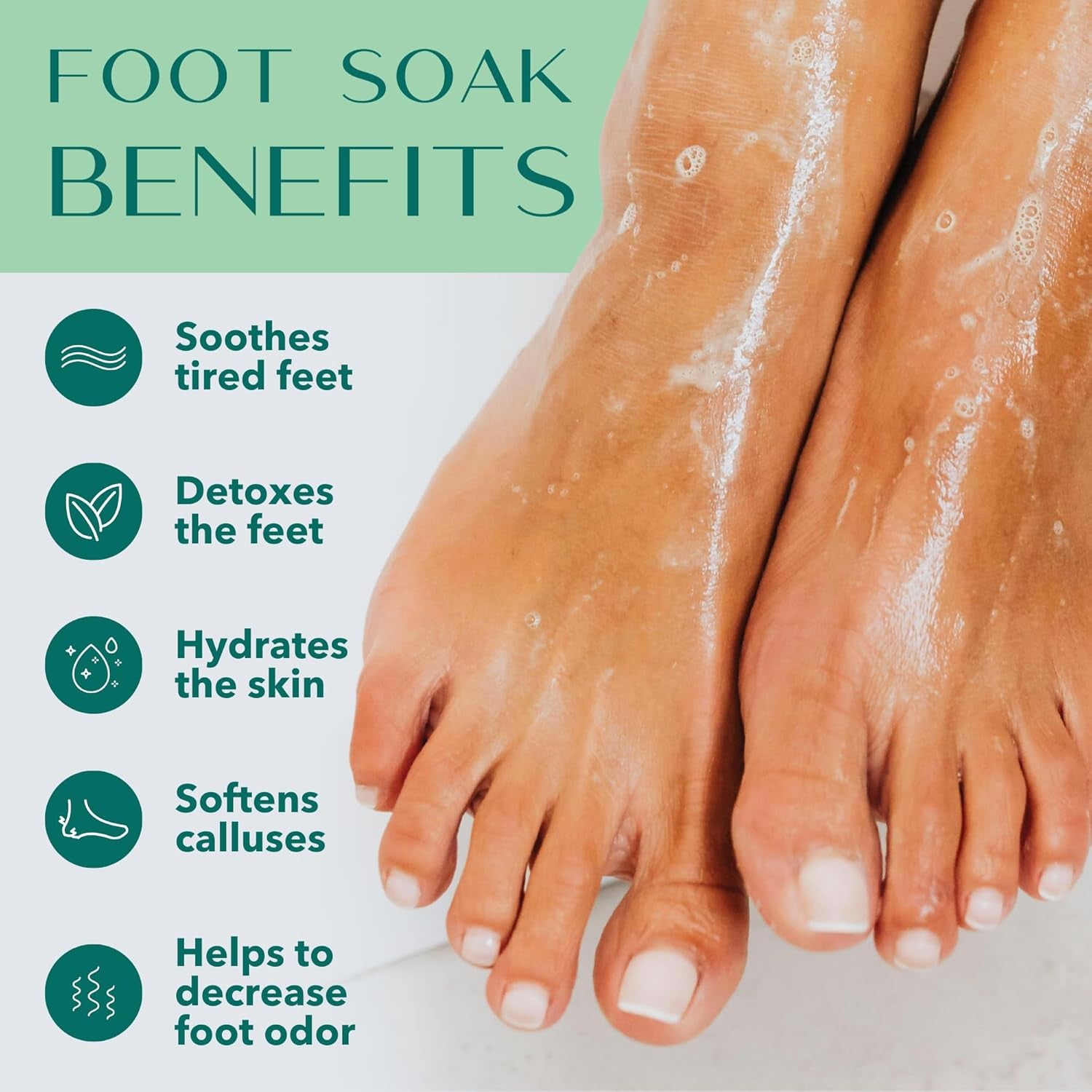 Apple Cider Vinegar Foot Soak, Foot Detox Soak, Pedicure Soak, Foot Soak Callus Remover, Foot Treatment, Epsom Salt Foot Soak with Hawaiian Sea Salts (10 Oz) (Mint & Eucalyptus)