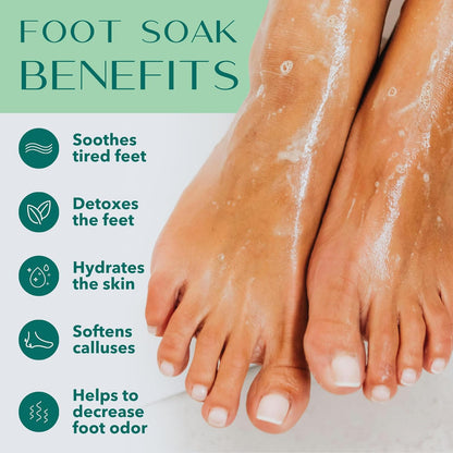 Apple Cider Vinegar Foot Soak, Foot Detox Soak, Pedicure Soak, Foot Soak Callus Remover, Foot Treatment, Epsom Salt Foot Soak with Hawaiian Sea Salts (10 Oz) (Mint & Eucalyptus)