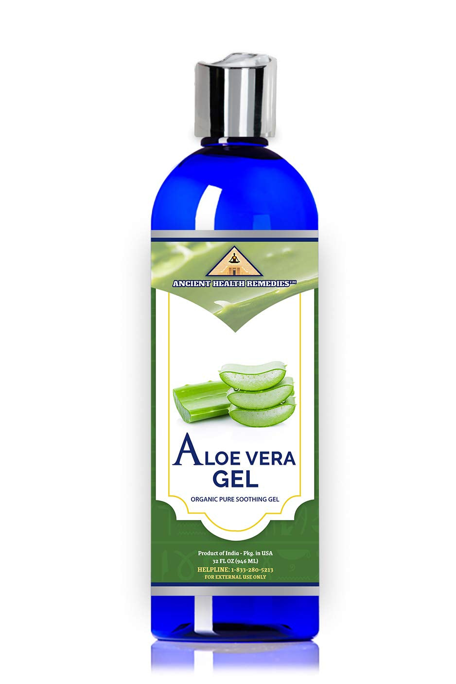 Organic Unrefined Cold Pressed PURE ALOE GEL, Bulk Wholesale Beauty, Skin Care, Moisturizing DIY GEL for DYI Skin Products (INDIA) (32 Oz)