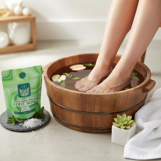 “Revive & Detox Foot Soak – Apple Cider Vinegar + Epsom Salt”
