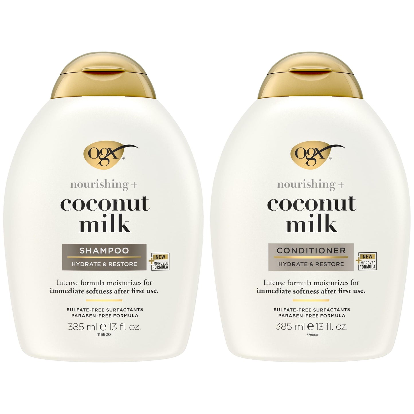 Nourishing + Coconut Milk Moisturizing Hair Shampoo & Conditioner Set, 13 Fl. Oz