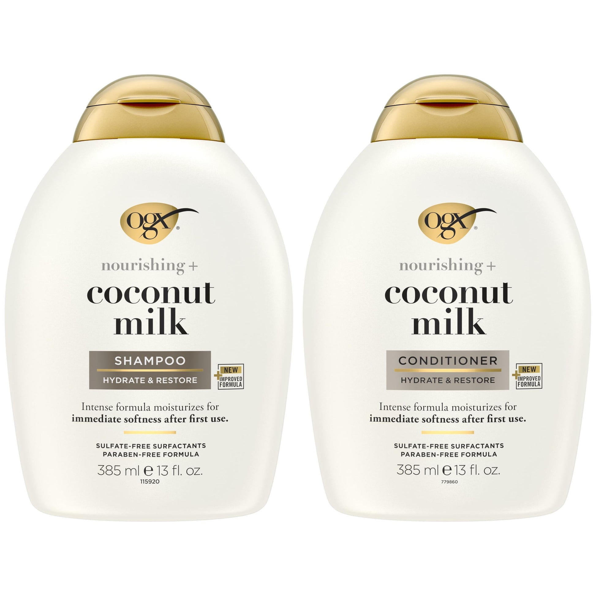Nourishing + Coconut Milk Moisturizing Hair Shampoo & Conditioner Set, 13 Fl. Oz
