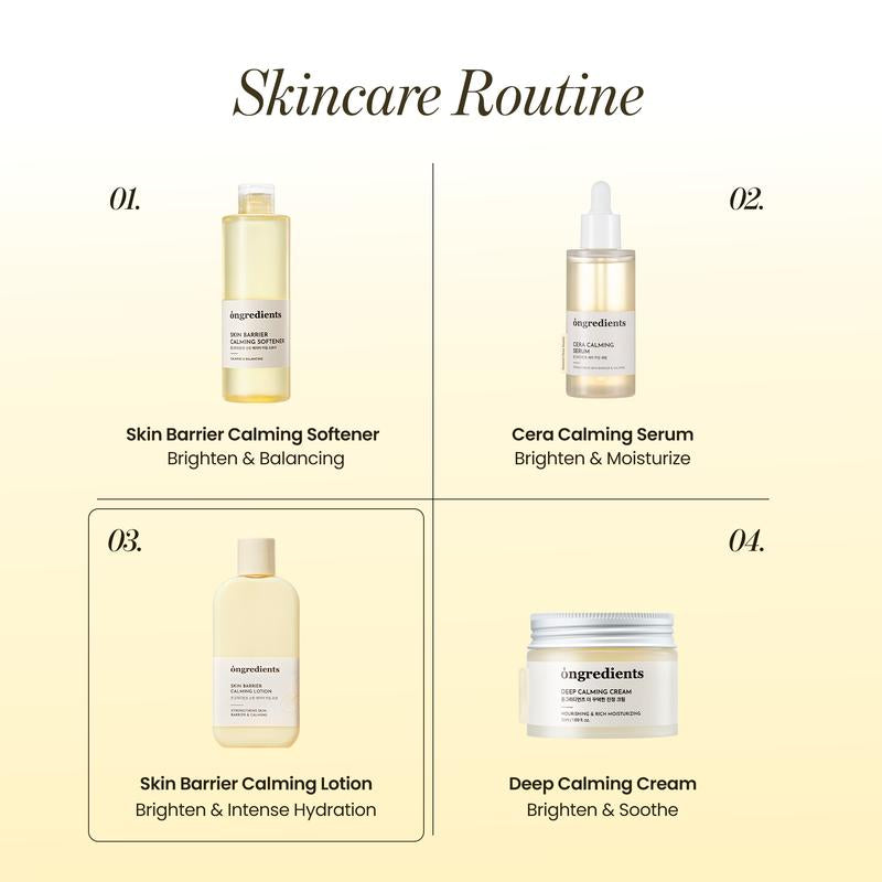 [Ongredients Official Shop] Skin Barrier Calming Lotion 220Ml - Centella Asiatica Extract & 9-Peptide Complex - Lightweight Non-Sticky Facial Moisturizer for Dry & Sensitive Skin - Hydrating Soothing Moisturizing