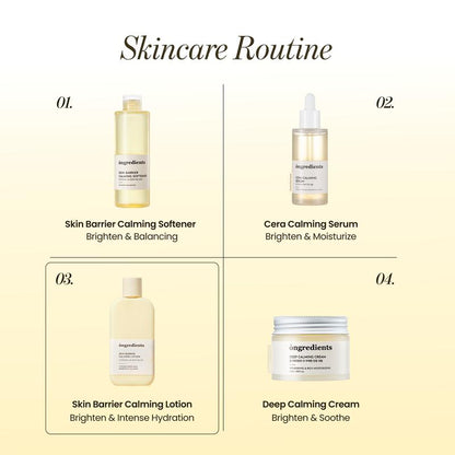 [Ongredients Official Shop] Skin Barrier Calming Lotion 220Ml - Centella Asiatica Extract & 9-Peptide Complex - Lightweight Non-Sticky Facial Moisturizer for Dry & Sensitive Skin - Hydrating Soothing Moisturizing