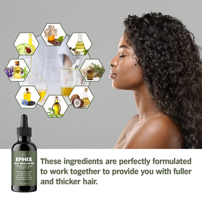 Hair Growth Oil with Castor, Black Seed, and Thyme Oil