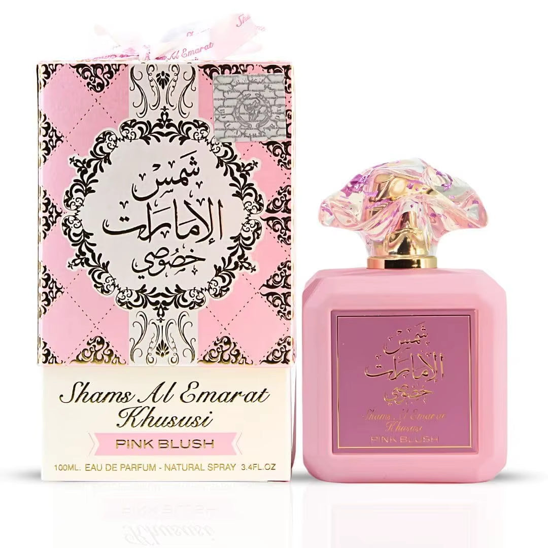 Pink Blush Shams Al Emarat Khususi EDP Spray 3.4 OZ by Ard Al Zaafaran Lasting Fragrance Eau De Parfum Plant Floral Scent Fresh