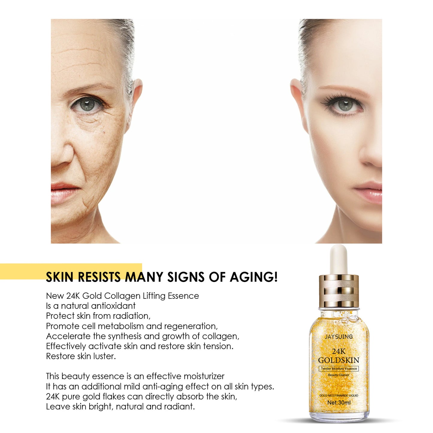Revitalize Your Skin with 24K Gold Collagen Protein Lifting Essence