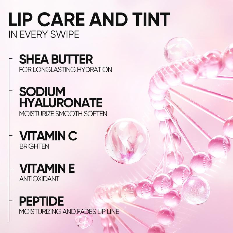【Opening Promo !】SKINTIFIC Hydrating Brightening Lip Serum with Hyaluronic Acid & Peptide for Radiant Lips Gentle Glossy Korean Beauty Makeup Balm Shea Smooth Moisture with Cooling Metal Roller Applicator