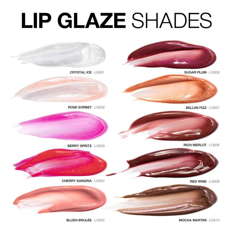 Palladio Lip Glaze Serum, Hydrating Lip Gloss with Peptides & Hyaluronic Acid for Plump, Smooth, and Nourished Lips – Vegan, High-Shine, Non-Sticky Finish