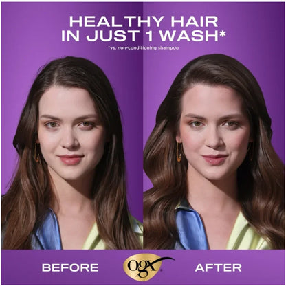 OGX Thick & Full + Biotin & Collagen Volumizing Hair Shampoo and Conditioner Duo, 13 Fl Oz