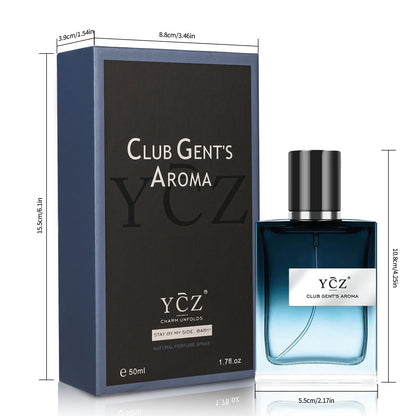 CLUB GENT'S AROMA Perfume Men, Long Lasting Cologne for Men with Aromatic Woody Notes of Mint, and Lemon, Ideal Occasions Daily Elegance,Nightclub Essential Fragrance, 1.7Oz(50Ml)