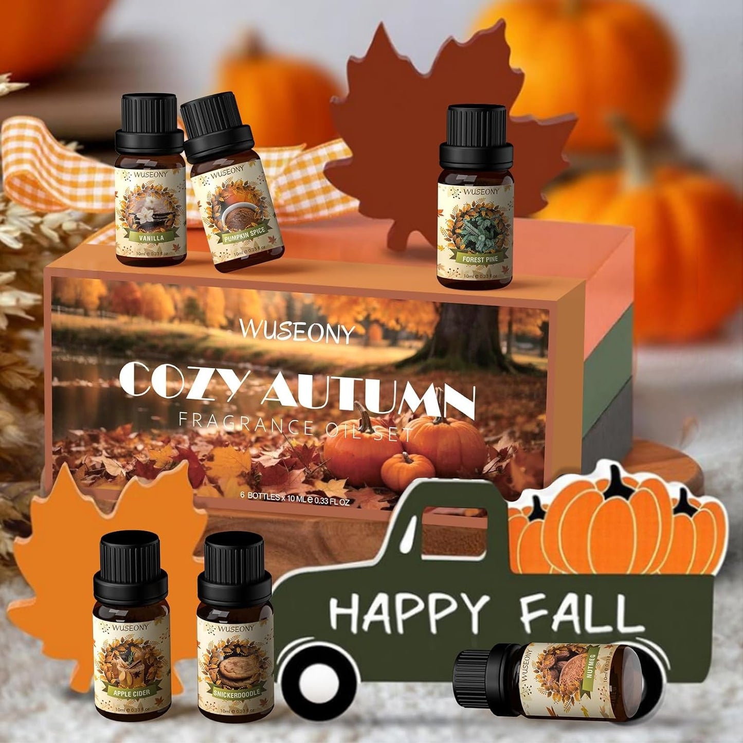 Fall Essential Oil for Diffusers, Autumn Fragrance Oil Set, Aromatherapy Oils Gi